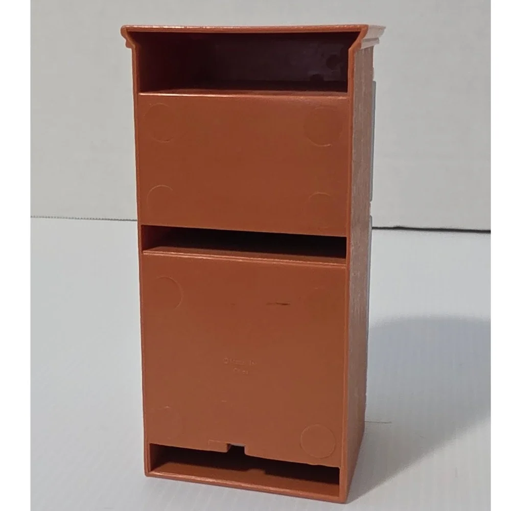 Fisher Price Dollhouse Refrigerator Brown Fair Loving Family Fridge Drawee